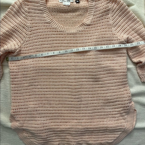 In every story- Ladies Baby Pink Cotton Knit Sweater - Picture 7 of 9